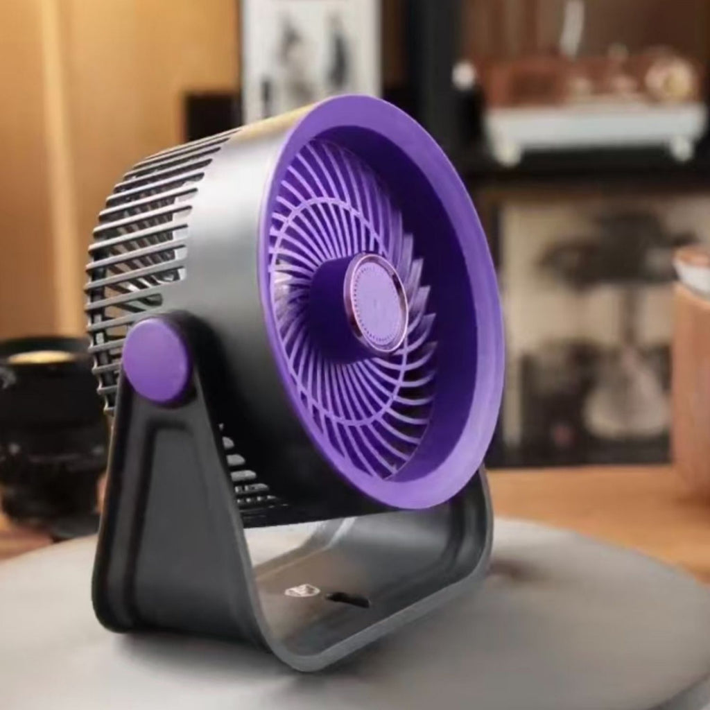 Rechargeable Multifunctional Desktop Fan 3-Speed Adjustable, 90° Rotation, Quiet Air Circulation