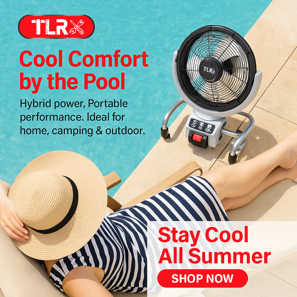 Turbo Airmaxx 40cm Cooling Fan - High Performance Portable Fan